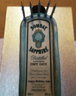 Bombay Sapphire Birthday Cake